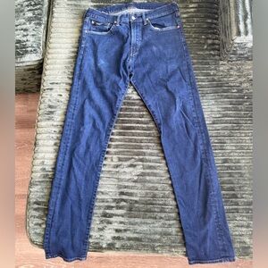 Ralph Lauren Indigo Denim Jeans with Gold Stitching